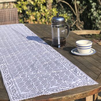 Block Printed Cotton Table Runner, 4 of 9