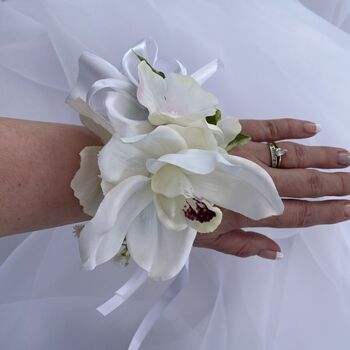 White Orchid Wrist Corsage, 11 of 11