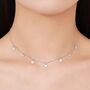Sterling Silver Dainty Disk Choker Necklace, thumbnail 1 of 12