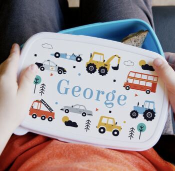 Personalised Digger Design Dinner Set, 9 of 9