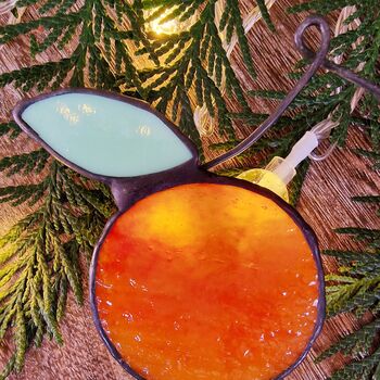 Glass Clementine Christmas Ornaments Keepsake, 2 of 7