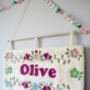 Floral Personalised Wall Hanging For Baby's Nursery, thumbnail 2 of 6