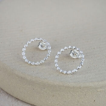 Sterling Silver Dotty Circle Studs, 2 of 8
