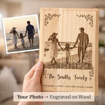 Custom Engraved Photo Gift For Mom And Dad, 2 of 11