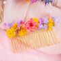 The Botanical Grove Dried Flower Baked Blossom Hair Comb, thumbnail 3 of 4