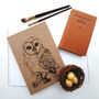 A5 Owl Notebook In A Choice Of Plain Or Lined Paper, thumbnail 2 of 12