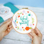 Be Kind To Yourself Embroidery Kit, thumbnail 1 of 7