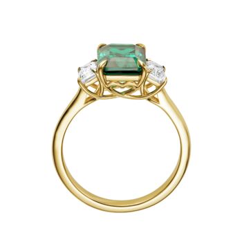 Murphy Created Emerald And Diamond Ring, 3 of 5