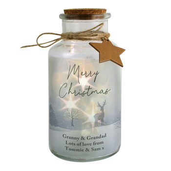 Personalised Santa LED Glass Jar, 5 of 6