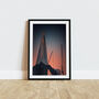 London Shard At Sunset Art Print A4, thumbnail 1 of 3