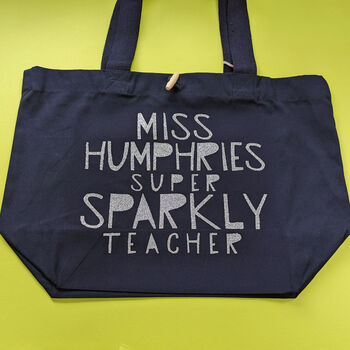 Personalised Super Sparkly Teacher Bag, 12 of 12
