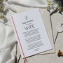Luxury Birthday Card To Husband From Wife Personalised Gift, thumbnail 2 of 5