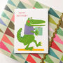 Happy Birthday Crocodile Mini Card, thumbnail 4 of 5