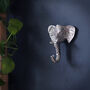 Silver Metal Elephant Trunk Down Hook, thumbnail 1 of 2