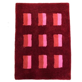 Handmade Tufted Red, Pink And Burgandy Small Rug, 2 of 9