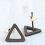 Triangle Earrings Geometric Studs, thumbnail 6 of 8