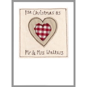 Personalised Heart 1st Christmas Card, 2 of 12