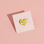 Bridesmaid Gold Heart Lapel Pin Badge, thumbnail 3 of 4