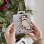 Pug Dog Christmas Tree Decoration Personalisation Available, thumbnail 2 of 4