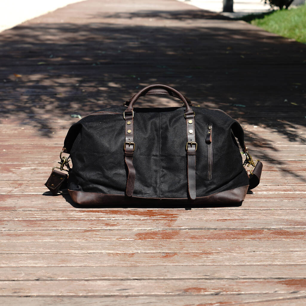 waxed canvas holdall