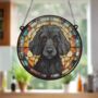 Poodle Black Stained Glass Effect Suncatcher, thumbnail 4 of 5