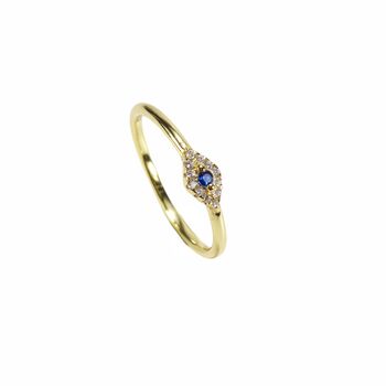 Eye Band Ring, Cz, Rose Or Gold Plated 925 Silver, 8 of 8