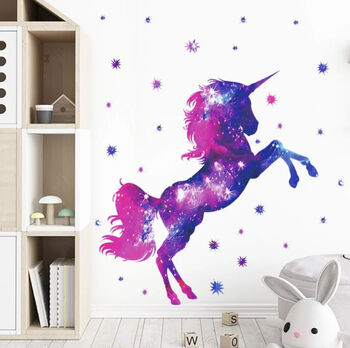 Purple/ Pink Full Size Unicorn, Removable, Wall Vinyl Sticker, 2 of 4