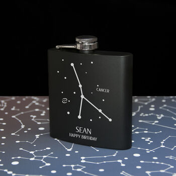 Personalised Star Sign Hip Flask, 10 of 12