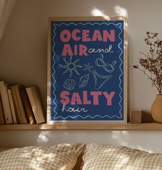 Ocean Air And Salty Hair Print, 3 of 3