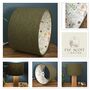 Tussock Green Tweed Floral Lined Lampshades, thumbnail 9 of 9