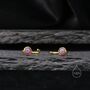 Minimalist Purple Opal Huggie Hoop Threader Earrings, thumbnail 2 of 9