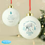 Personalised Winter Explorer First Christmas Tiny Tatty Teddy Bauble, thumbnail 3 of 4