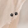 Sterling Silver Enamel Paw Print Stud Earrings, thumbnail 3 of 7