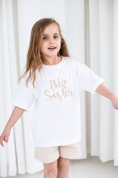 Embroidered Big Or Little Sibling T Shirt, 4 of 9