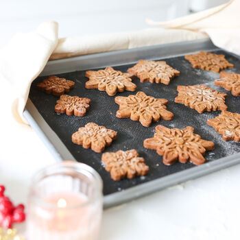 Scandi Gingerbread Snowflake Christmas Biscuit Baking And Decorating Kit, 6 of 9