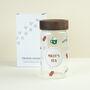 Personalised Autumn Tea Glass Storage Jar, thumbnail 4 of 10