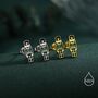 Sterling Silver Nutcracker Stud Earrings, thumbnail 2 of 12