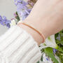 Personalised Rose Gold Plated Identity Rope Bracelet, thumbnail 2 of 6