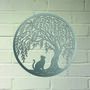 Cat Willow Tree Steel Garden Sculpture, thumbnail 2 of 2