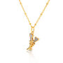 Gold Plated Y Initial Necklace With Mother Of Pearl, thumbnail 1 of 6