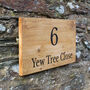 Personalised Oak House Plaque | Home Address Sign| 24cm High, thumbnail 3 of 9