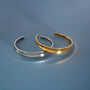 Gold Or Silver Tone Stainless Steel Cuff Bangle, thumbnail 1 of 2