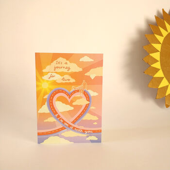 A Journey For Two Illustrated Valentines Greetings Card, 4 of 6