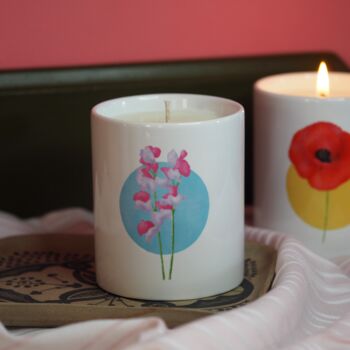Personalised Birth Flower Scented Soy Candle, 2 of 6