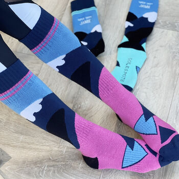 Super Skier Personalised Colourful Ski Socks, 2 of 4