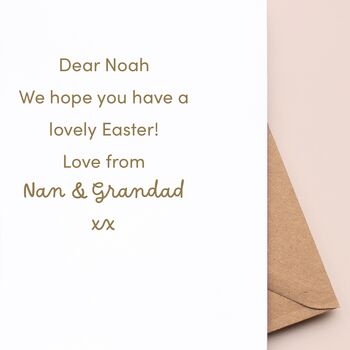 Personalised Cute Easter Bunny Card, 3 of 3