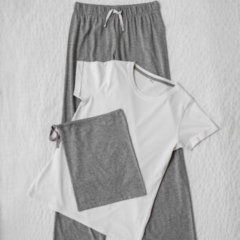 Women Cotton Long Pyjamas Set In A Bag, 4 of 12