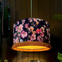 Plum Pudding Hazy Meadow Lampshade With Pumpkin Lining, thumbnail 1 of 11