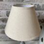 31cm Grey Washed Wood Bedside Table Lamp Light Natural Beige Shade, thumbnail 6 of 9