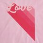 Love Retro Pink Adult T Shirt, thumbnail 3 of 3